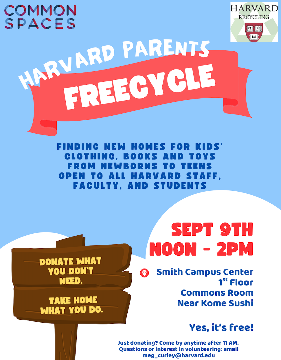 Harvard Freecycle Event on 9/9/2025